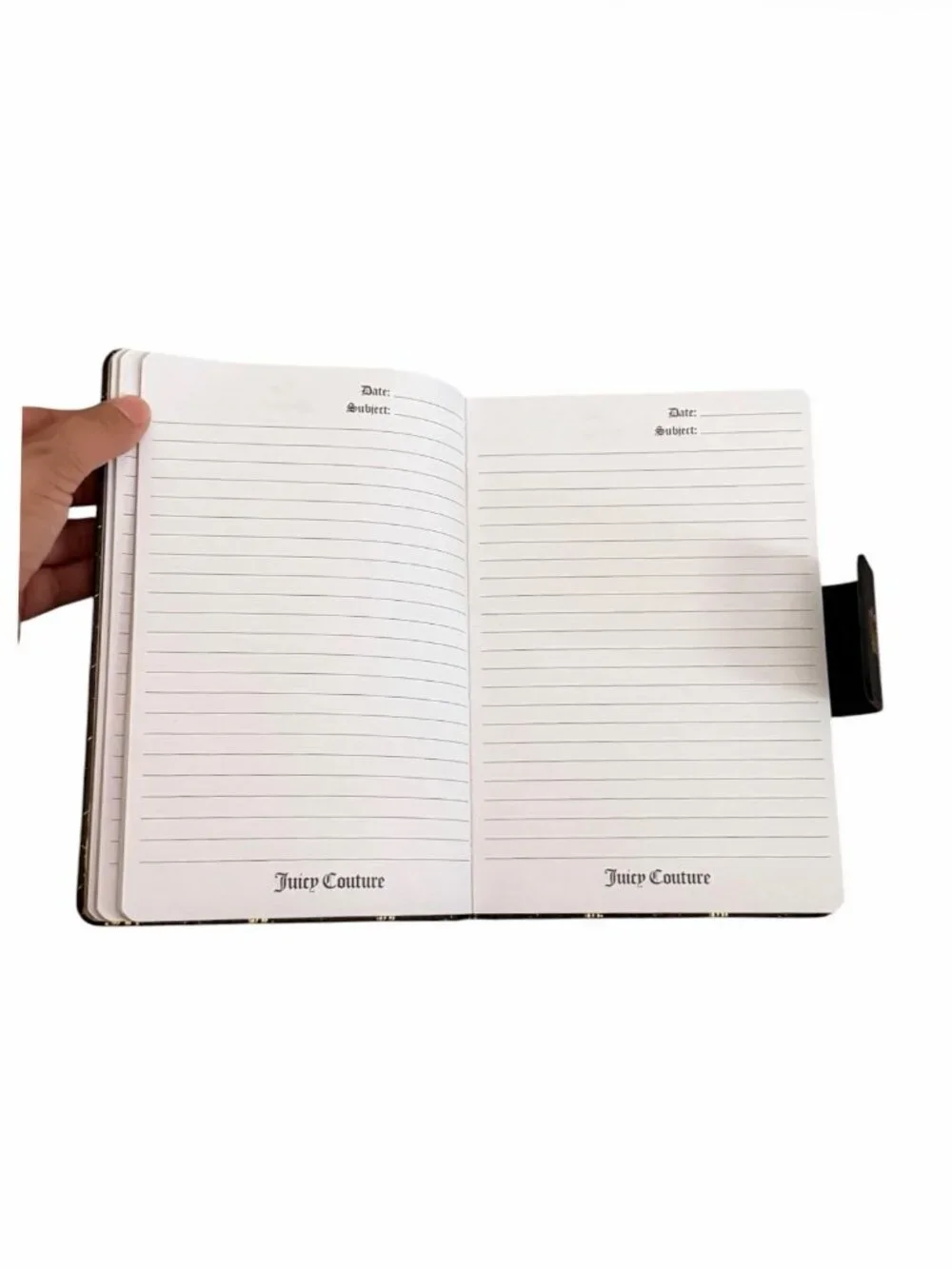 Juicy Couture Black Gold Journal Notebook & Diamond Pen | NEW